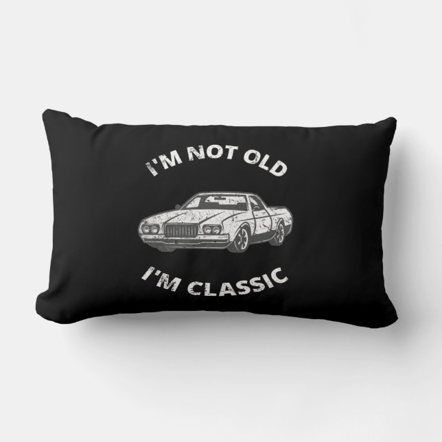 Coussin Rectangle Je ne suis pas vieux Je suis classique (Recto)