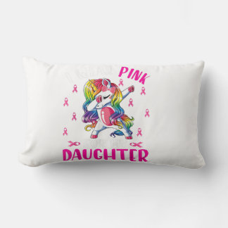 Coussin Rectangle Je Porte Le Rose Pour Ma Fille Unicorne Cancer Du