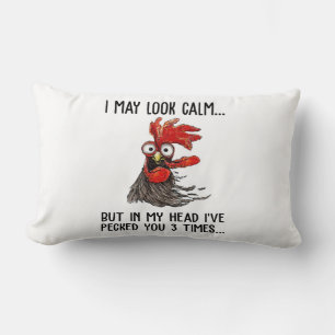 Coussin Rectangle Je Pourrais Avoir L'Air Calme Mais Dans Ma Tête Je