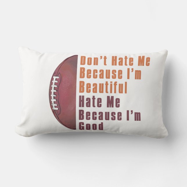 Coussin Rectangle Je Suis Belle Mon Bon Football (Recto)