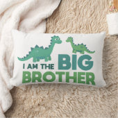 Coussin Rectangle Je suis le grand frère garçon dinosaure frère (Couverture)
