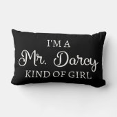 Coussin Rectangle Je suis une fille du genre Mr Darcy (Verso)