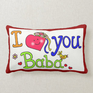 Coussin Rectangle Je t'aime baba