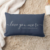 Coussin Rectangle Je t'aime plus Nom personnalisé Saint-Valentin Nou (Couverture)