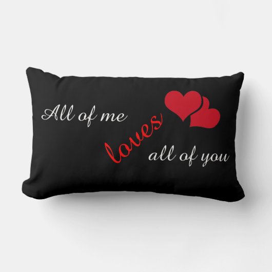 Coussin Rectangle Je vous aime tous (Recto)