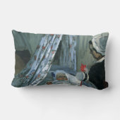 Coussin Rectangle Jean Monet dans son berceau par Claude Monet (Verso)