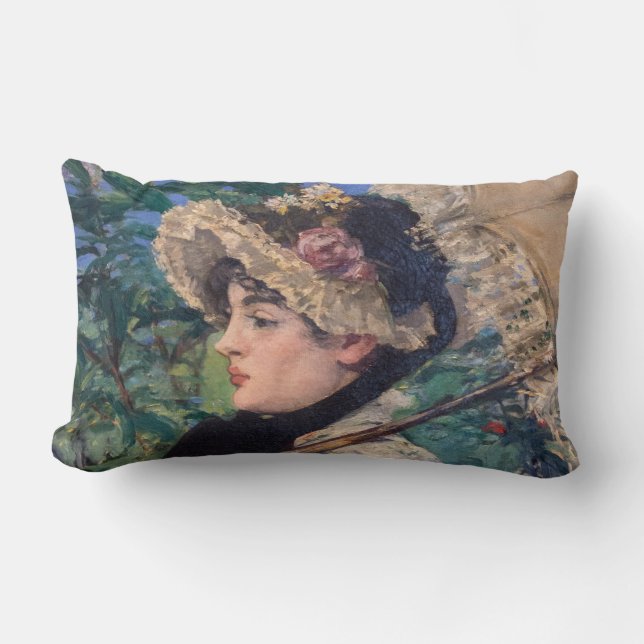 Coussin Rectangle Jeanne (Printemps) Par Édouard Manet (Recto)