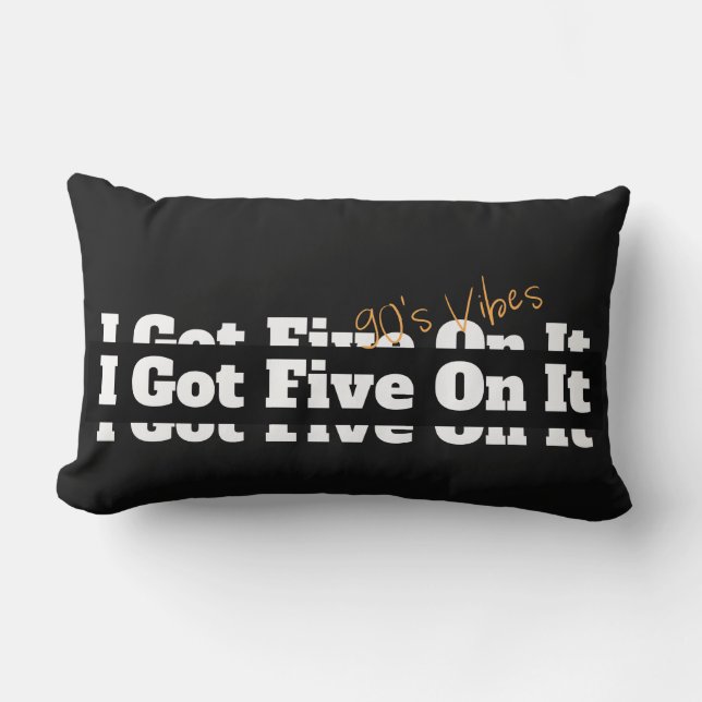 Coussin Rectangle J'En Ai Cinq Sur Il 90s Lyric (Recto)
