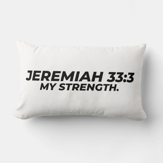 COUSSIN RECTANGLE JEREMIAH 33:3 - MA FORCE. (Recto)