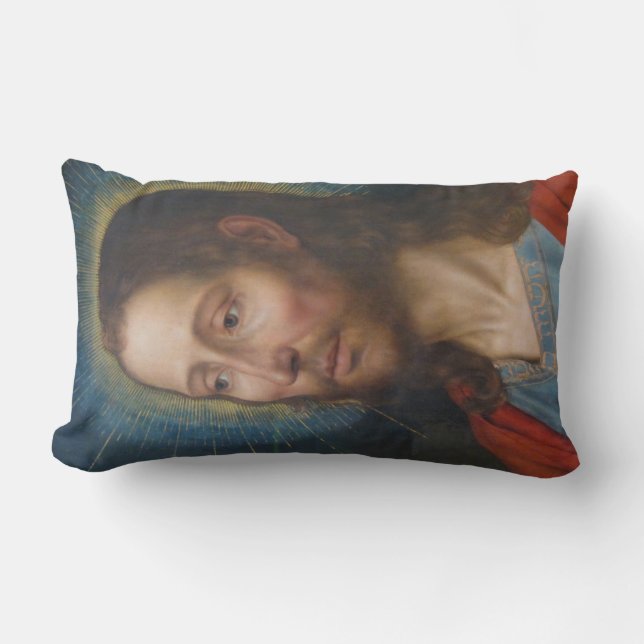 Coussin Rectangle Jésus Christ avec un Halo d'or (Recto)