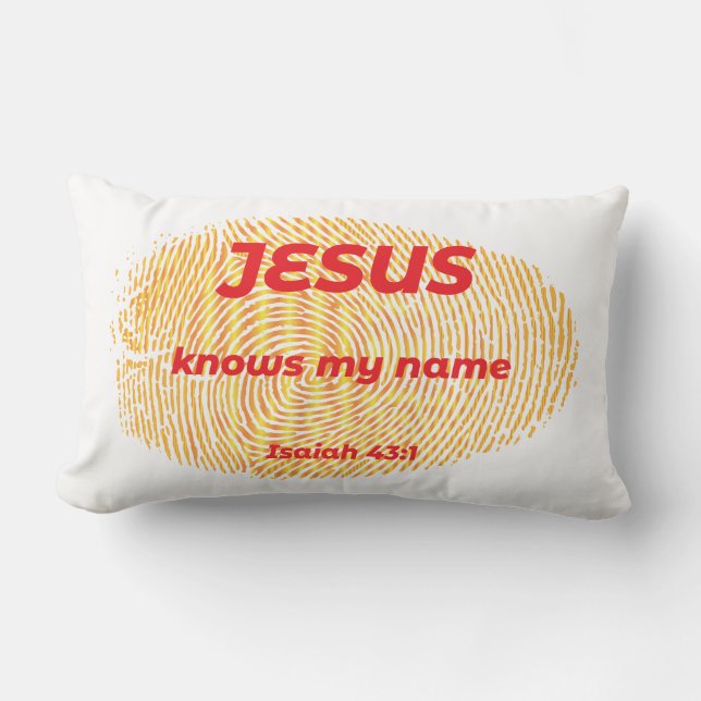 COUSSIN RECTANGLE JÉSUS CONNAÎT MON NOM (Recto)