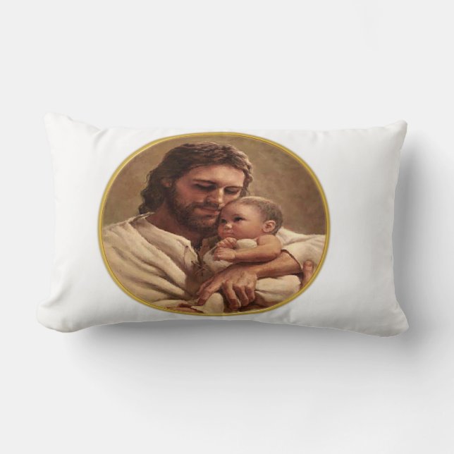 Coussin Rectangle Jésus et l'enfant (Recto)