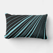Coussin Rectangle Jeter Bande d'oreiller Aqua Bleu Noir (Recto)