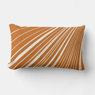Coussin Rectangle Jeter Bande d'oreiller orange blanc
