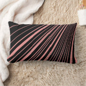 Coussin Rectangle Jeter Bande d'oreiller rouge Noir (Couverture)