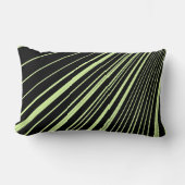 Coussin Rectangle Jeter Bande d'oreiller verte Noir (Recto)