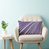 Coussin Rectangle Jeter Bande D'Oreiller Violet Blanc (Chaise)