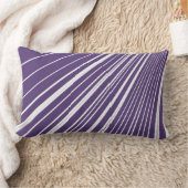 Coussin Rectangle Jeter Bande D'Oreiller Violet Blanc (Couverture)