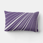 Coussin Rectangle Jeter Bande D'Oreiller Violet Blanc (Verso)