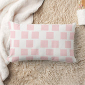 Coussin Rectangle Jeter Carré d'oreiller rose et blanc (Couverture)