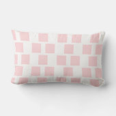 Coussin Rectangle Jeter Carré d'oreiller rose et blanc (Verso)