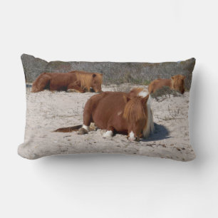 Coussin Rectangle Jeter des ponies sauvages au Parc national Assatea