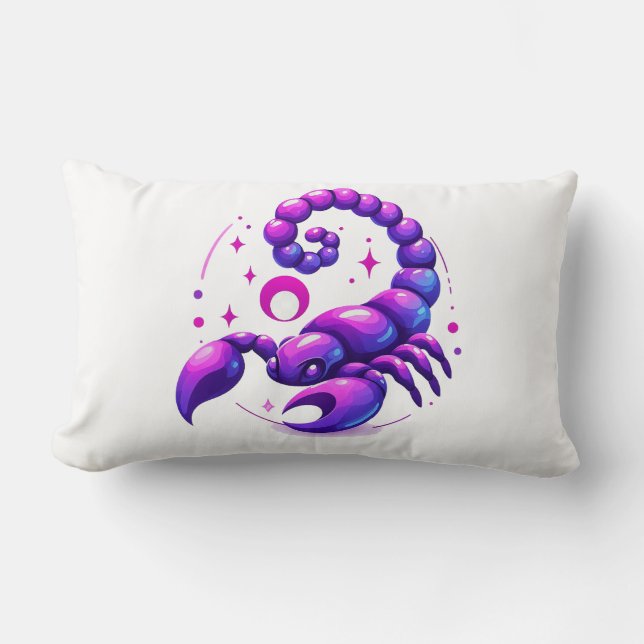 Coussin Rectangle Jeter l'oreiller avec le symbole du scorpion zodia (Recto)