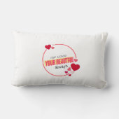 Coussin Rectangle Jeter l'oreiller avec un design d'amour élégant (Verso)