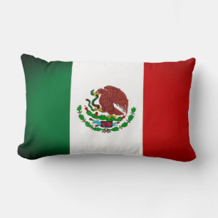 Coussin Rectangle Jetez l'oreiller du drapeau mexicain