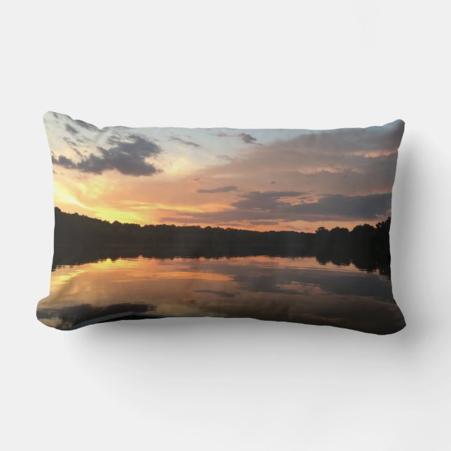 Coussin Rectangle JEU DE SOLEIL DU LAC DE TENNESSE nautique chic | (Recto)