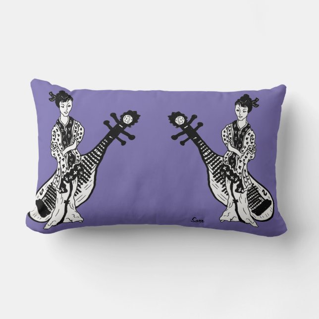 Coussin Rectangle Jeu d'oreiller : Geisha girls (Recto)