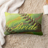 Coussin Rectangle Jeune mariée perlée de thème de mariage du (Couverture)