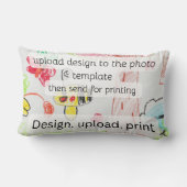 Coussin Rectangle jeunes créateurs art dessiné à la main pour enfant (Verso)