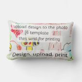 Coussin Rectangle jeunes créateurs art dessiné à la main pour enfant (Recto)