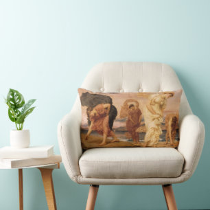 Coussin Rectangle Jeunes Filles Grecques Ramassant des Cailloux par 