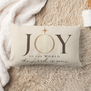 Coussin Rectangle JOIE POUR LE MONDE   Noël chrétien