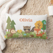 Coussin Rectangle Joli Bois Forêt Animaux Enfants Décor Chambre (Couverture)