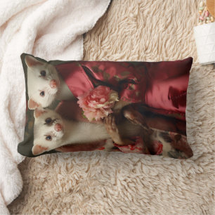 Coussin Rectangle Joli dans les furets roses
