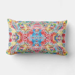 Coussin Rectangle Joli floral vintage coloré