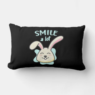 Coussin Rectangle Joli Lapin Sourit Beaucoup
