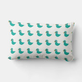 Coussin Rectangle Joli oiseau bleu (Verso)
