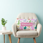 Coussin Rectangle Joli Petit Dino Tout-Petit (Chaise)
