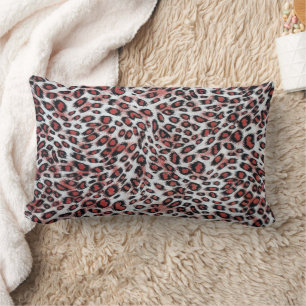 Coussin Rectangle Joli Poster de animal élégant Red Leopard
