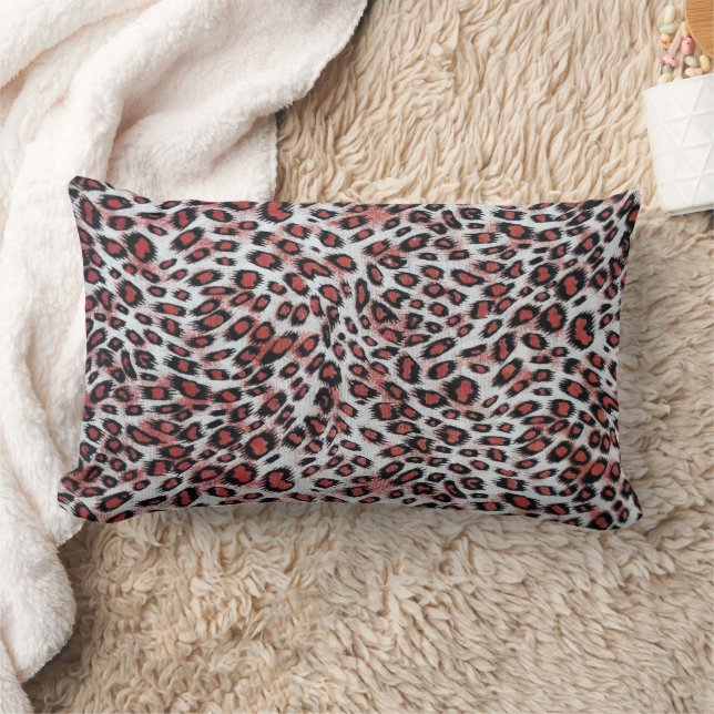 Coussin Rectangle Joli Poster de animal élégant Red Leopard  (Couverture)
