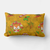 Coussin Rectangle Joli renard de Noël (Recto)