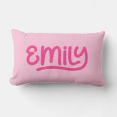 Coussin Rectangle Jolie écriture rose Emily Typographie (Recto)