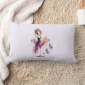 Coussin Rectangle Jolie fille aguicheuse dans un verre à Martini (Couverture)