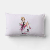 Coussin Rectangle Jolie fille aguicheuse dans un verre à Martini (Verso)