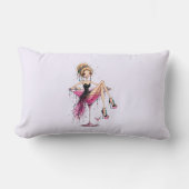 Coussin Rectangle Jolie fille aguicheuse dans un verre à Martini (Recto)