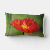 Coussin Rectangle Jolie fleur de pavot rouge (Verso)
